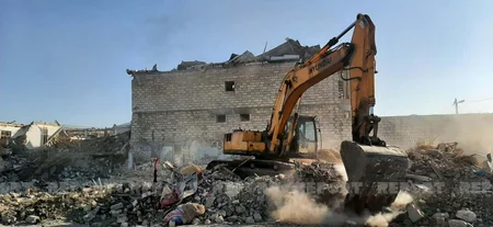 Gəncədə raket hücumu nəticəsində dağılan evlərin inşasına başlanıldı