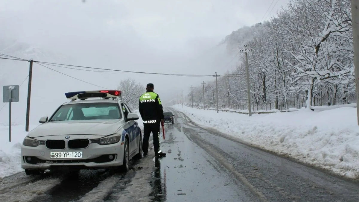 Yol polisi  yollarda sürüşmə ehtimalının artması ilə bağlı xəbərdarlıq edib