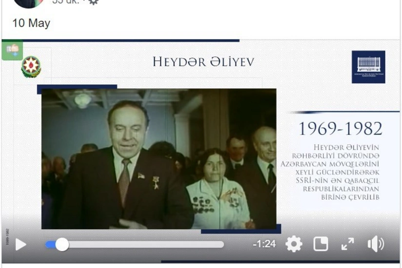 Prezident “Facebook”da Heydər Əliyevin anadan olmasının 96-cı ildönümünə həsr edilmiş videoçarx paylaşıb