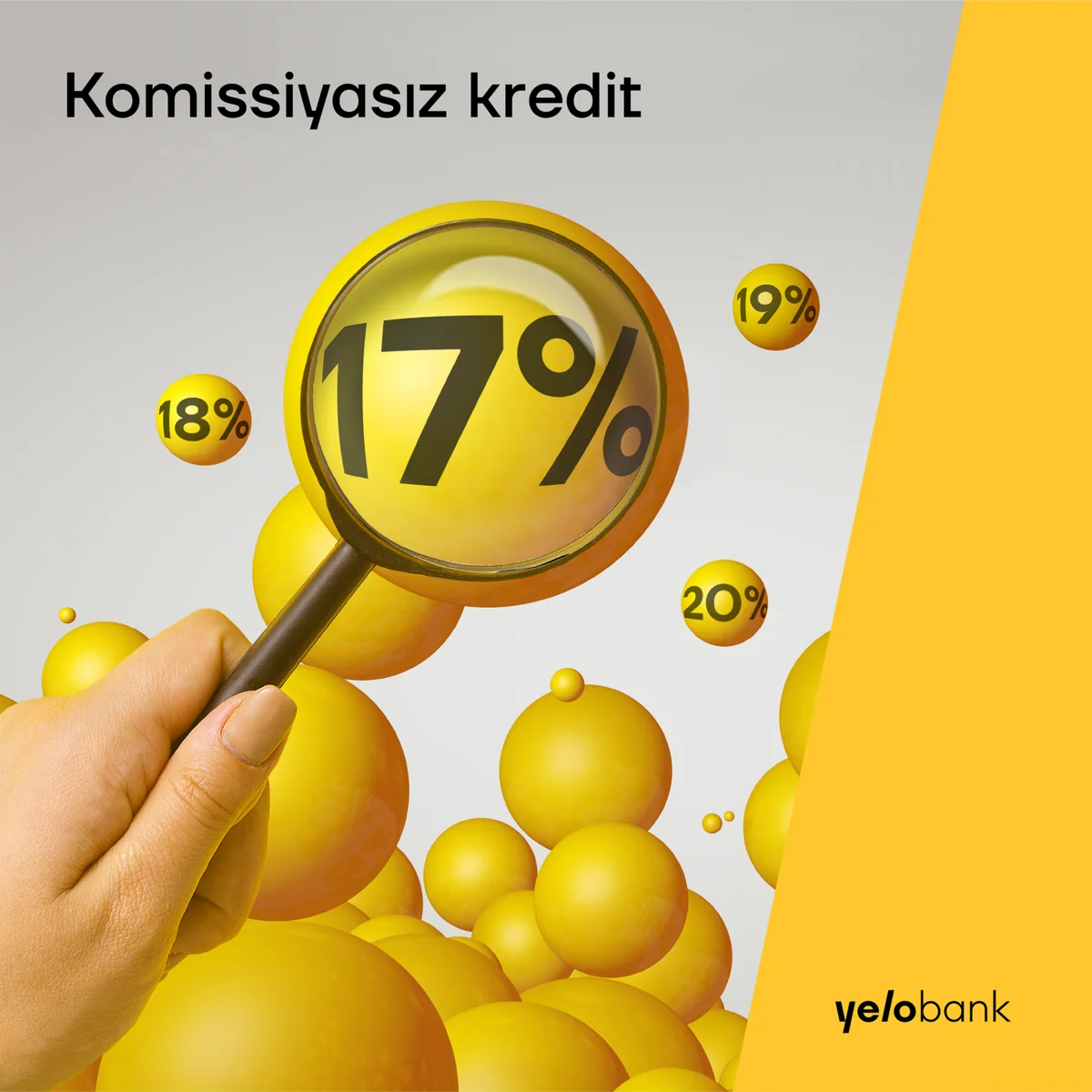 “Yelo Bank”dan komissiyasız nağd kreditlər - illik 17 %-lə