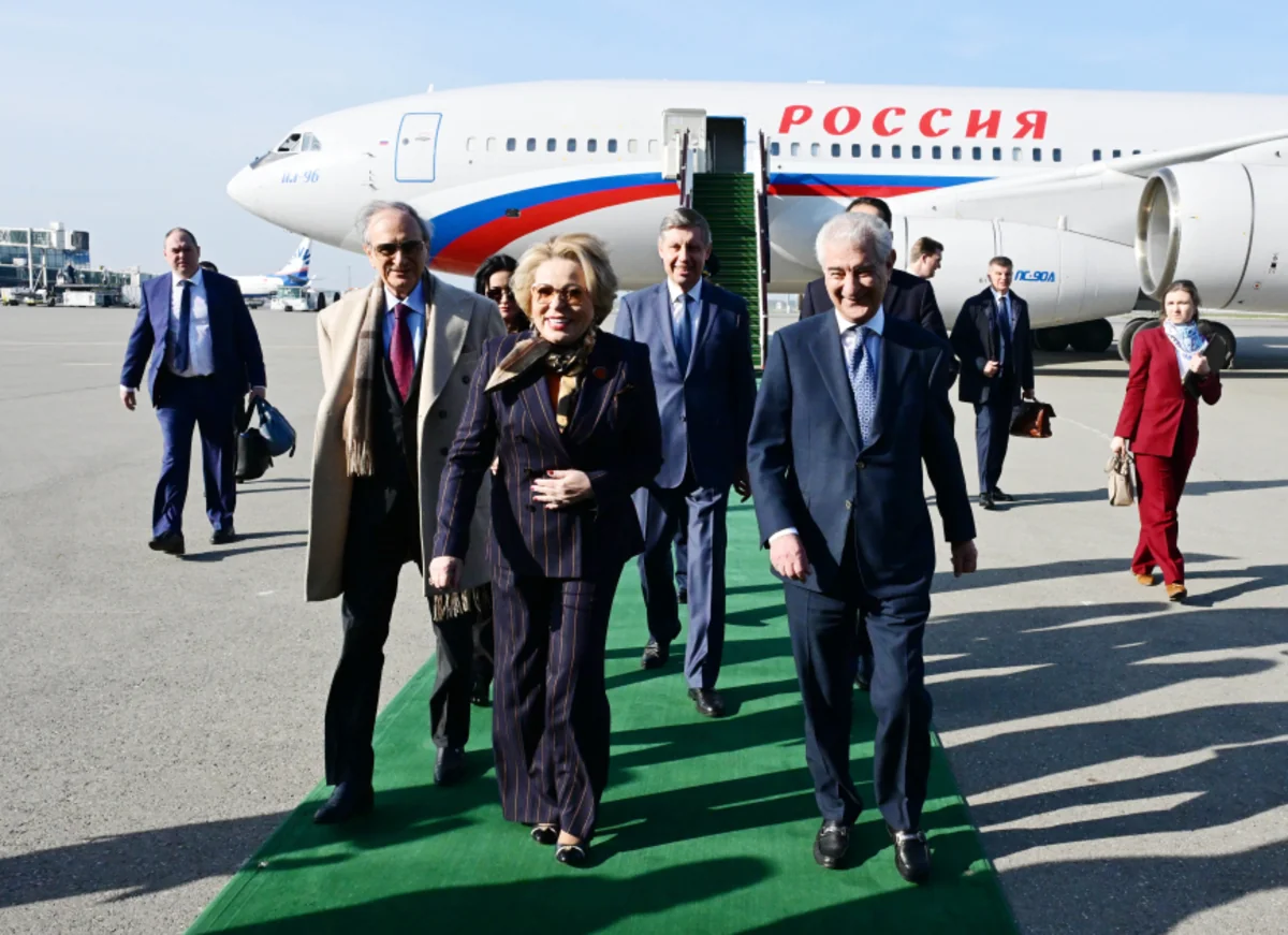 Председатель Совфеда РФ прибыла с официальным визитом в Баку