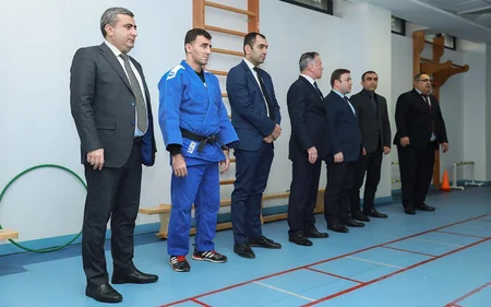 Kaspi Liseyinin Ağ şəhər filialında cüdo zalının açılışı olub