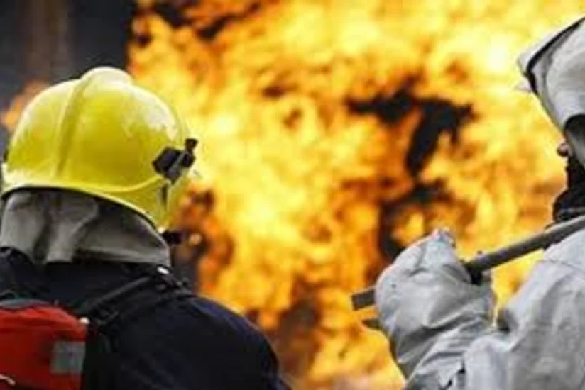 Yevlaxda 5 otaqlı ev yanıb