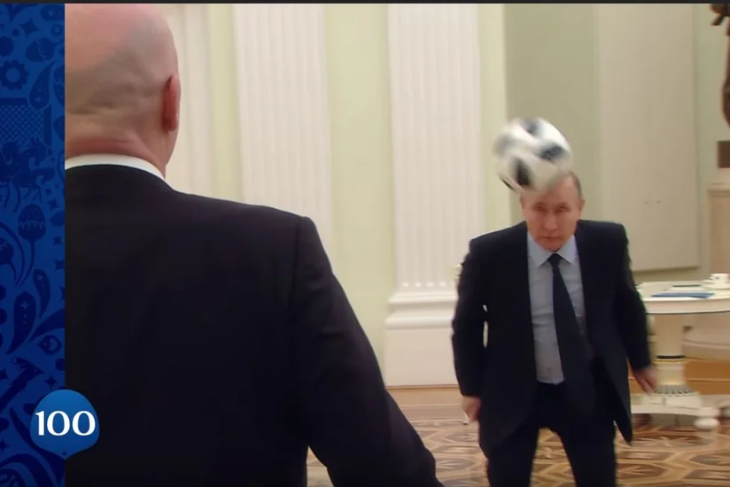 Vladimir Putin DÇ-2018-ə 100 gün qalması münasibətilə videoçarxa çəkilib - VİDEO