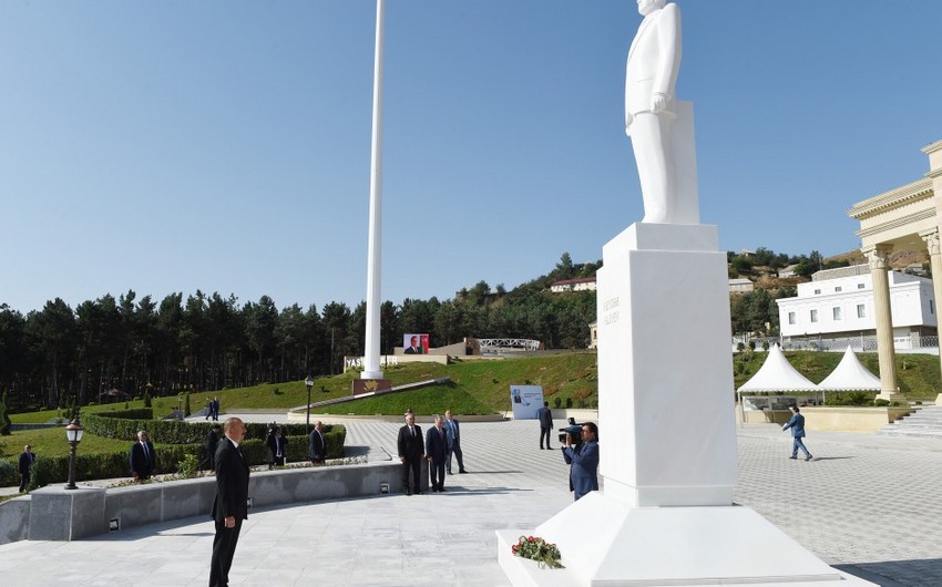 Azərbaycan Prezidenti Gədəbəyə səfərə gəlib - FOTO