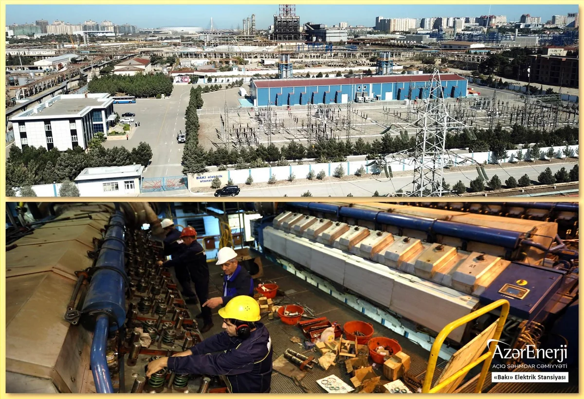 “Azərenerji”“Bakı” Elektrik Stansiyasında təmir-bərpa işləri aparır
