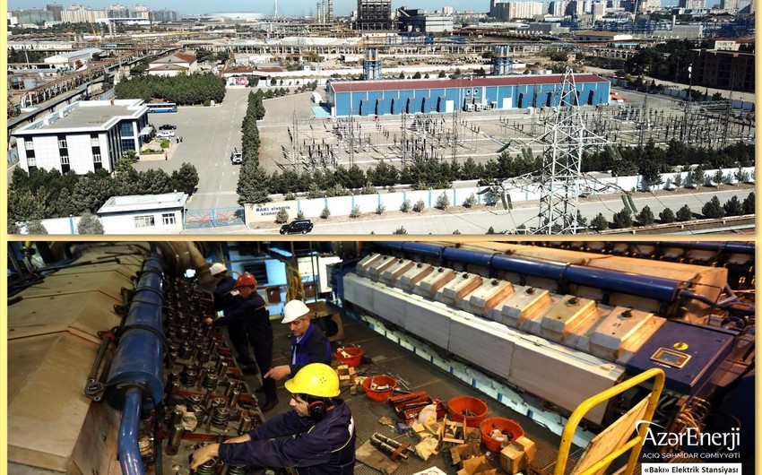 “Azərenerji”“Bakı” Elektrik Stansiyasında təmir-bərpa işləri aparır