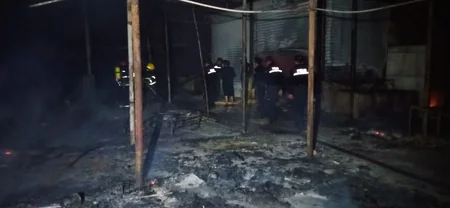 Sabirabadda yanğın baş verən bazar ərazisinə polis əməkdaşları cəlb olunub