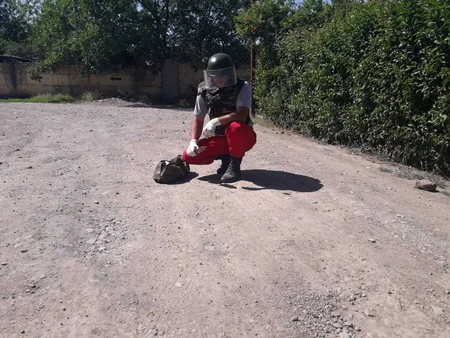 Gəncədə F-1 əl qumbarası aşkarlanıb - FOTO