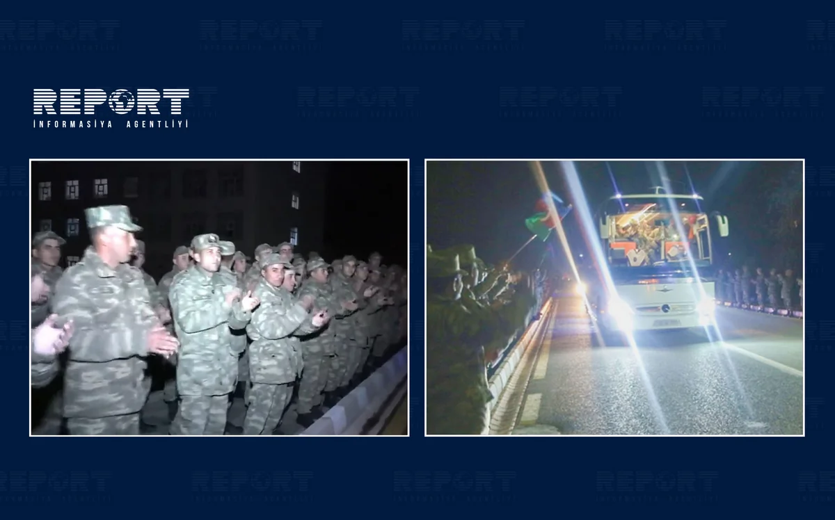 Əlahiddə Ümumqoşun Ordunun hərbçiləri Vətən müharibəsindən geri qayıdıb