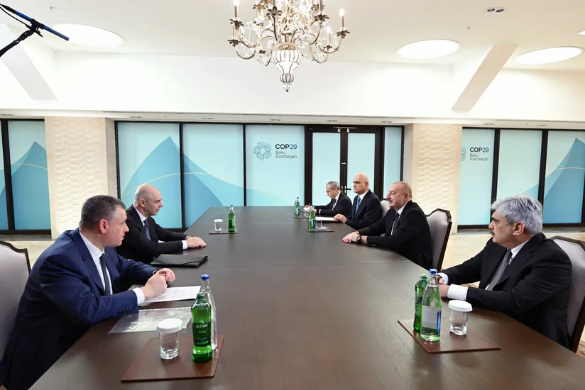 Президент Ильхам Алиев встретился с министром финансов РФ и руководителем фракции ЛДПР