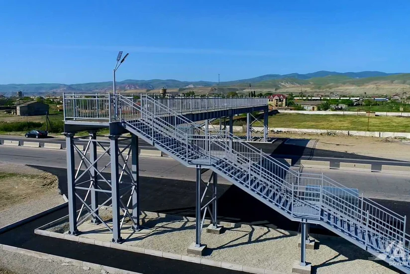 Bakıdan Rusiya sərhədinə gedən magistral yolda piyada keçidi inşa edilib