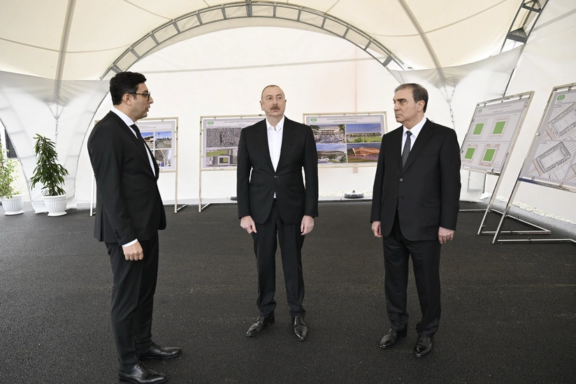 Gəncə şəhər stadionunun təməli qoyulub - YENİLƏNİB