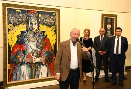 Heydər Əliyev Mərkəzində Türk dünyası rəssamlarının “Tomris” adlı sərgisi keçirilib