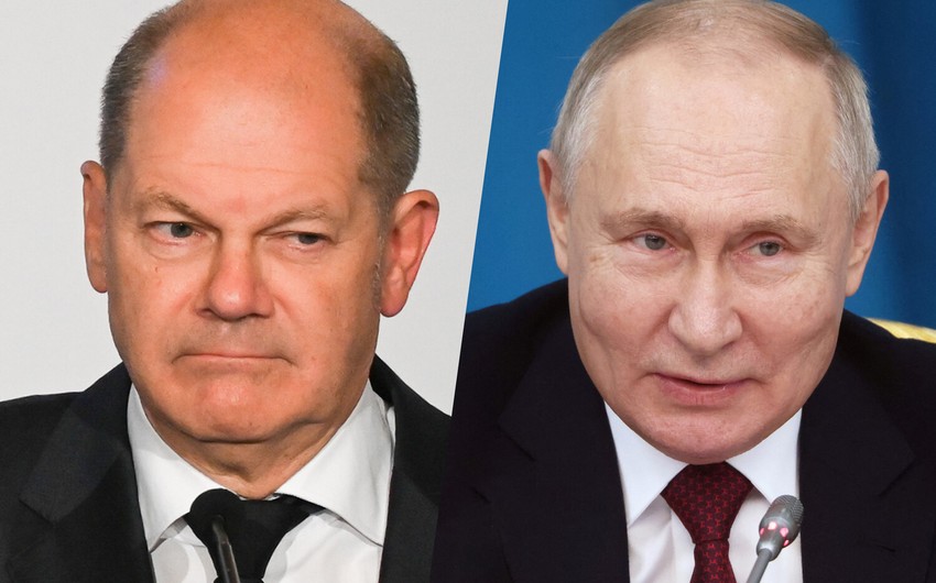 Almaniya kansleri yenidən Putinlə danışmağa hazır olduğunu bildirib