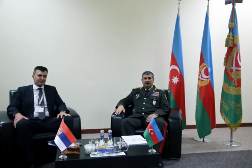 Azerbaijani Defence Minister met with Defence Minister of Serbia