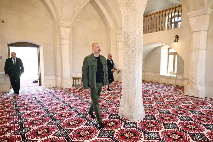 President Ilham Aliyev attends inauguration of restored historic mosque building in Aghdam’s Giyasly village
