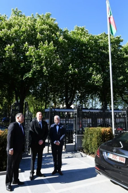 President Ilham Aliyev attends inauguration of new building of Azerbaijan's Embassy in Belgium