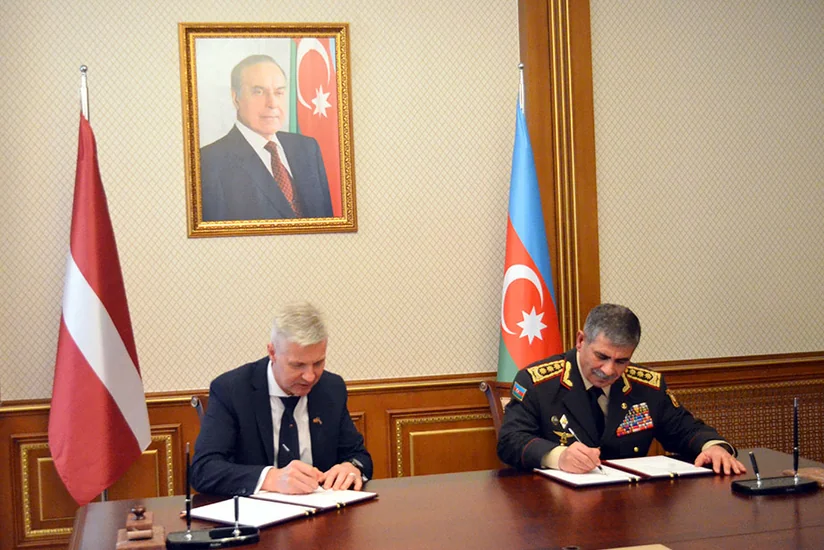 Azərbaycanla Latviya müdafiə sahəsində əməkdaşlıq sazişi imzalanıb