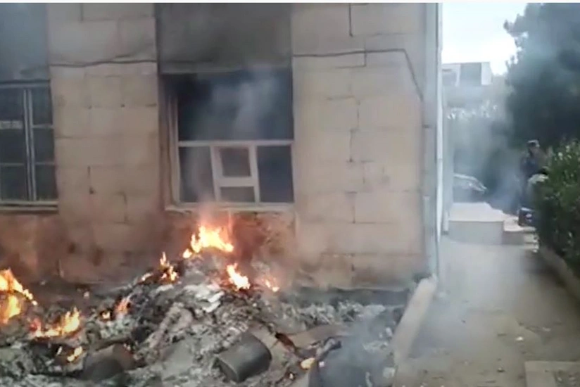 First firefighting operation in our liberated lands