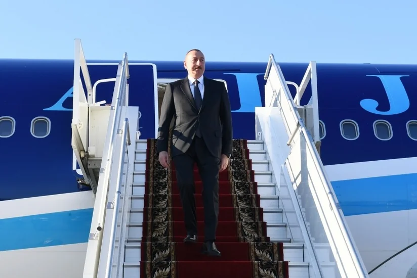 Президент Ильхам Алиев находится с рабочим визитом в России