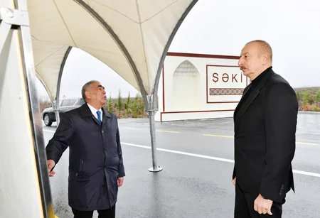 President Ilham Aliyev attends inauguration of Oghuz-Shaki highway after reconstruction