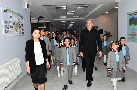 Ilham Aliyev, Mehriban Aliyeva meet with Aghali village residents