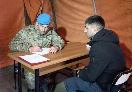 Hərbi vəzifəlilərin təlim toplanışı keçirilir