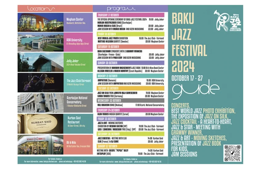 Payızın caz improvizasiyaları: Baku Jazz 2024 festivalı başlayır