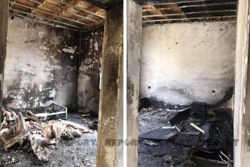 Bərdədə həyat yoldaşının evini yandıraraq, ögey qızına bıçaqla xəsarət yetirən şəxs saxlanılıb