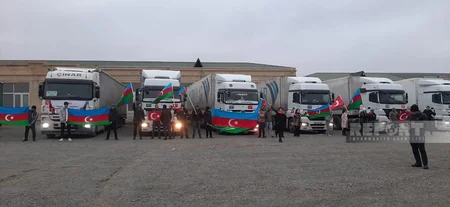 Gəncədən yardım karvanı Türkiyəyə yola salınıb