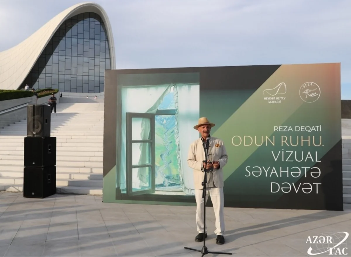 Heydər Əliyev Mərkəzinin parkında tanınmış fotoqraf Reza Deqatinin sərgisi açılıb - FOTO