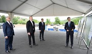 İlham Əliyev Xankəndi Dəmir Yolu və Avtovağzal Kompleksinin təməlini qoyub