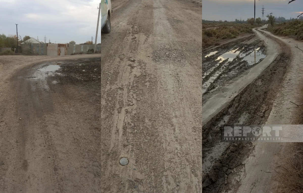 Kürdəmirdə Çərtəyəz kəndinin yolları bərbad vəziyyətə düşüb