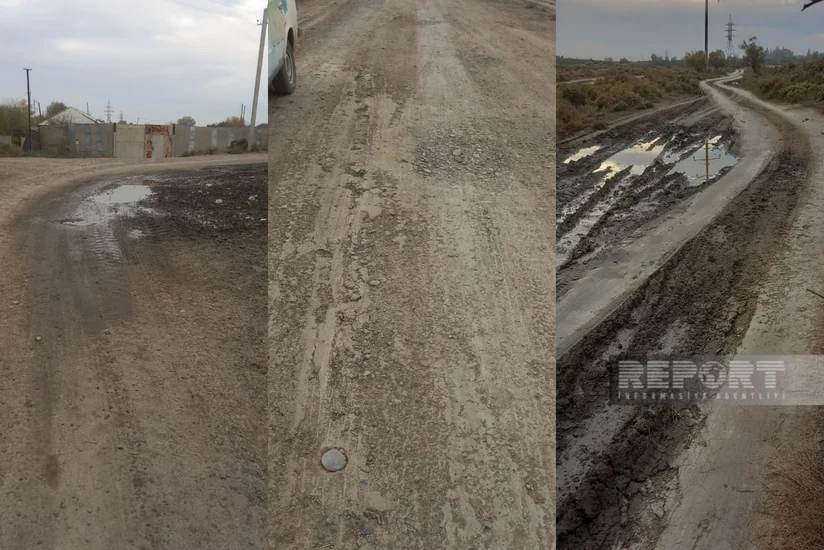 Kürdəmirdə Çərtəyəz kəndinin yolları bərbad vəziyyətə düşüb