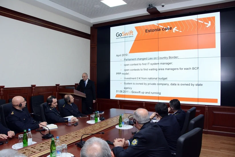 Sərhəddə nəqliyyat vasitələri üçün elektron növbə sistemi layihəsinin təqdimatı olub