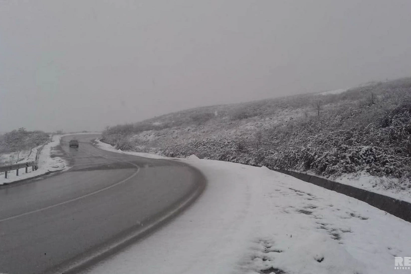 First snowfall in Shamakhi and Agsu - PHOTO