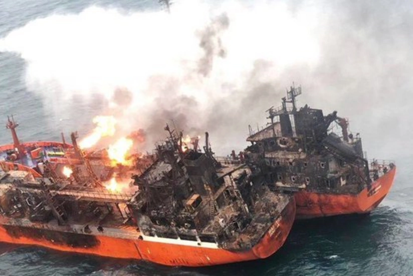 Fire breaks out on tanker at Norway's oil terminal