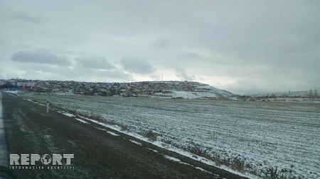 Qar Şamaxı-Qızmeydan yolunda nəqliyyatın hərəkətində çətinliklər yaradıb - FOTO - VİDEO - YENİLƏNİB