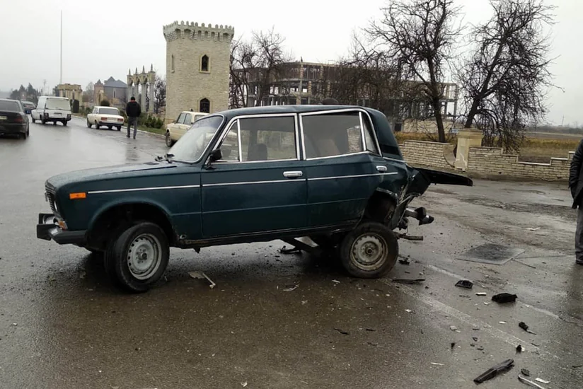 На дороге Баку-Газах произошло ДТП - ФОТО
