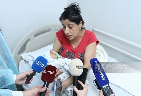 Dördgünlük körpəsi ilə zəlzələ bölgəsindən gələn qadın: Güclə canımızı qurtardıq