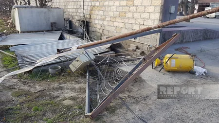 Güclü külək Göyçayda fəsadlar törədib