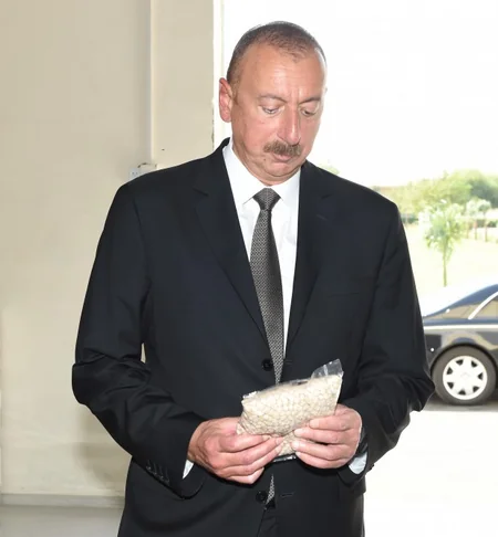 Prezident “Avanqard” MMC-nin dənli və paxlalı bitkilərin təmizlənməsi və qablaşdırılması müəssisəsinin açılışında iştirak edib