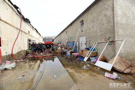 Sədərək Ticarət Mərkəzində baş verən yanğın söndürülüb - YENİLƏNİB - FOTO