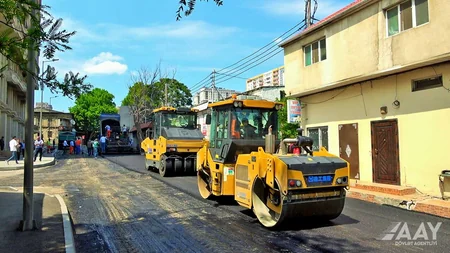 Bakının Cəlil Məmmədquluzadə küçəsi əsaslı təmir edilir