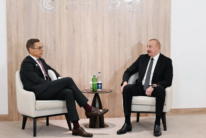 İlham Əliyev Finlandiya Prezidenti ilə görüşüb - YENİLƏNİB