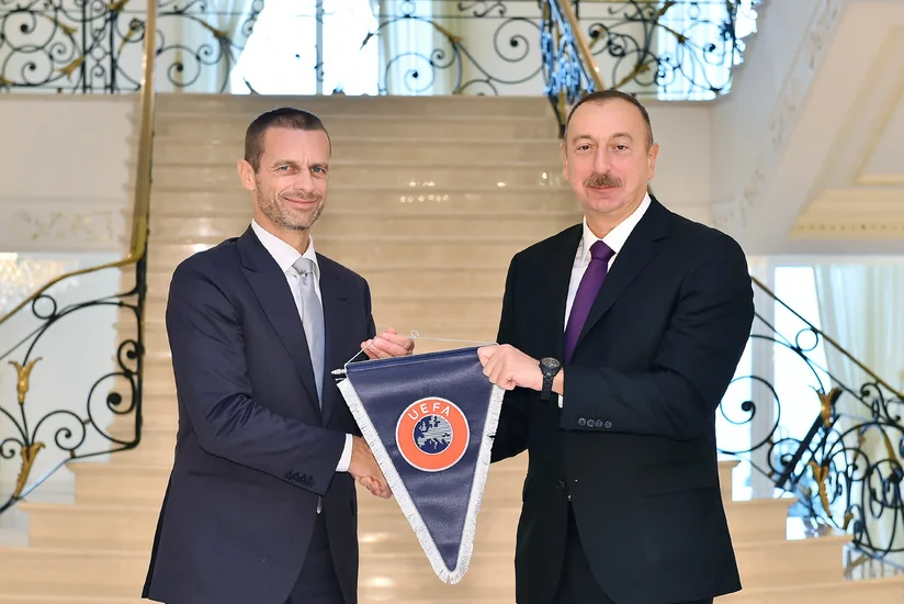 UEFA prezidenti: İlham Əliyevin prezidentliyinin yeni dönəmində Bakıda dünya miqyaslı iki futbol tədbiri keçiriləcək