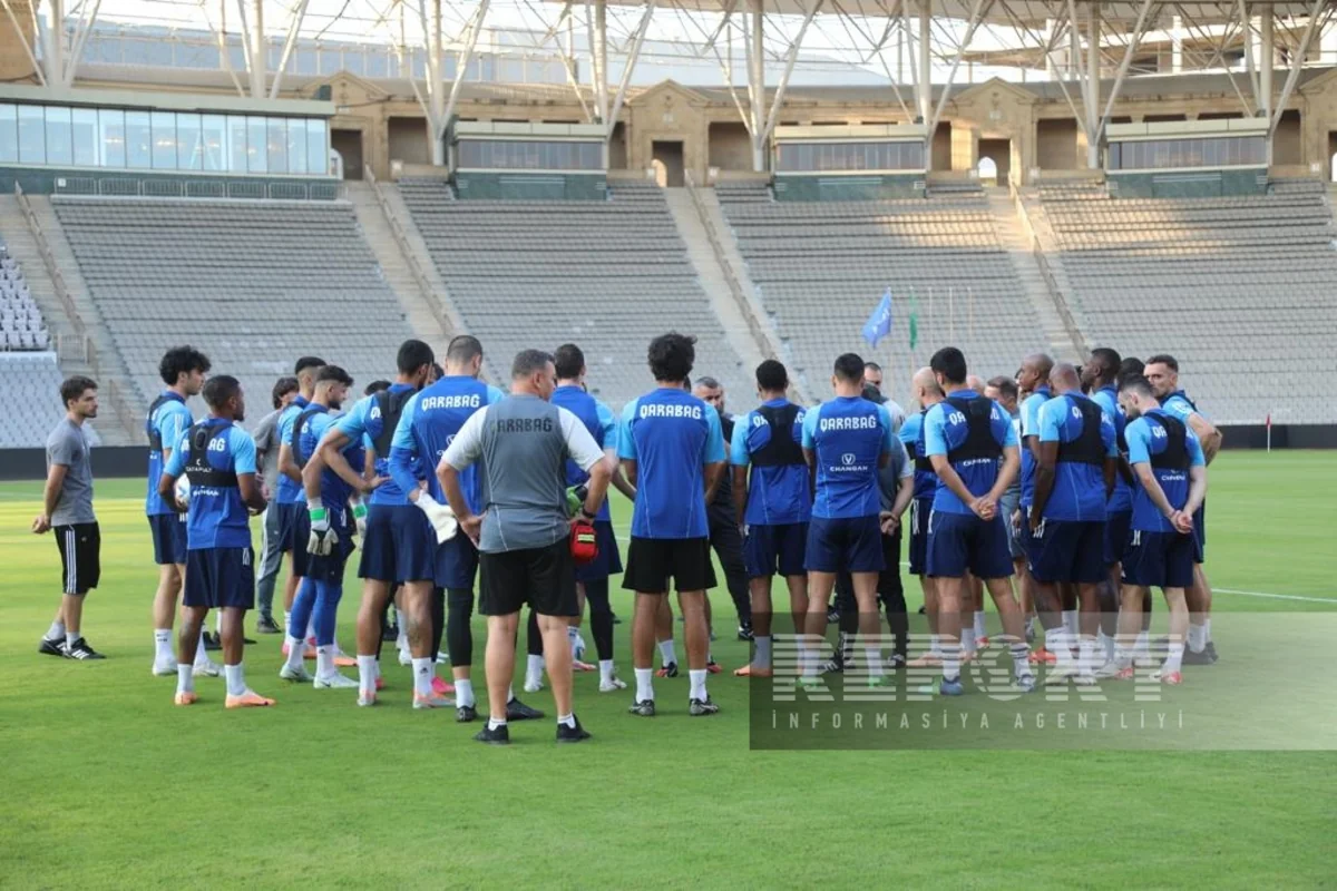 Qarabağ Olimpiyaya qarşı cavab oyunu ərəfəsində son məşqinə çıxıb