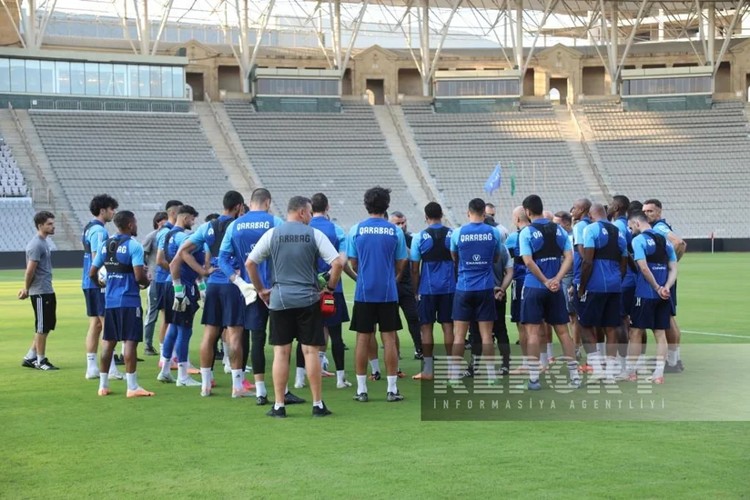 Qarabağ Olimpiyaya qarşı cavab oyunu ərəfəsində son məşqinə çıxıb