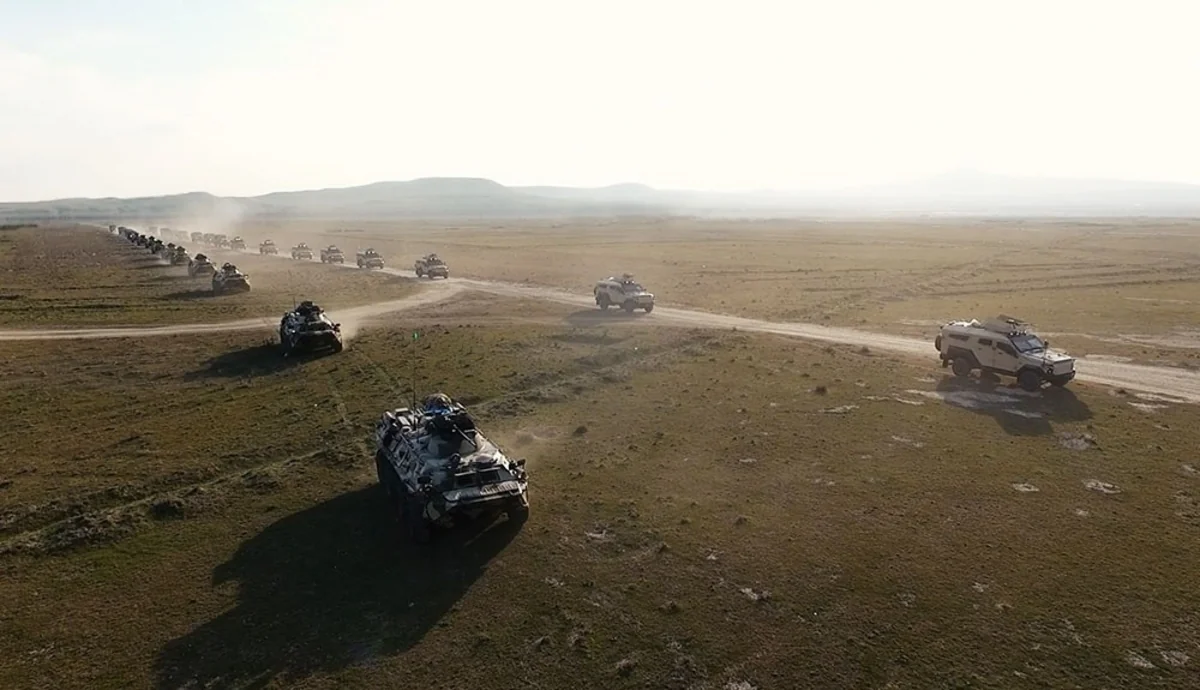 Troops involved in drills moving to operational areas